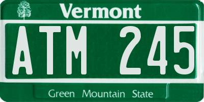 VT license plate ATM245