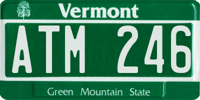 VT license plate ATM246
