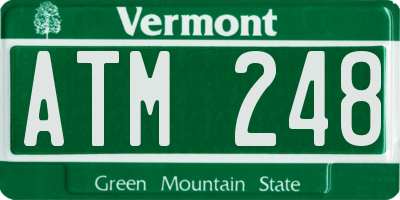 VT license plate ATM248