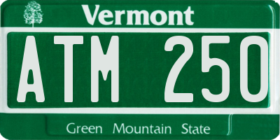 VT license plate ATM250