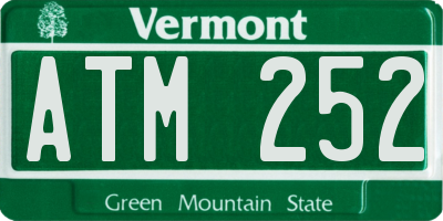 VT license plate ATM252