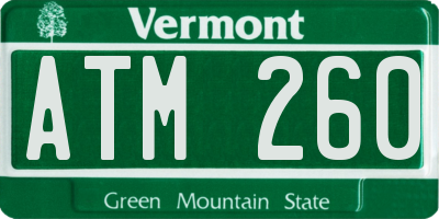 VT license plate ATM260