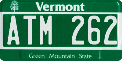 VT license plate ATM262