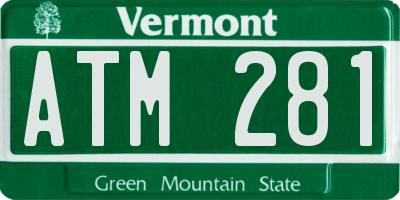 VT license plate ATM281