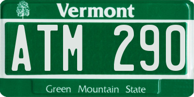 VT license plate ATM290