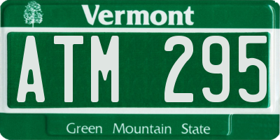 VT license plate ATM295