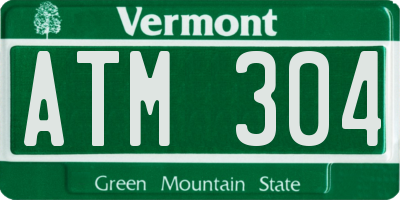 VT license plate ATM304