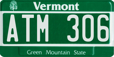 VT license plate ATM306