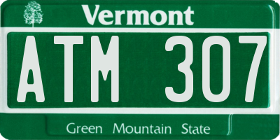 VT license plate ATM307