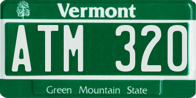 VT license plate ATM320
