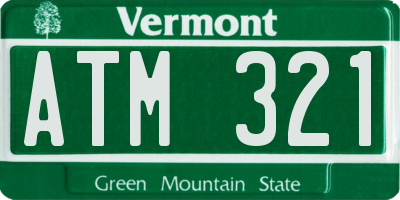 VT license plate ATM321