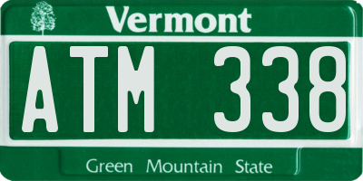 VT license plate ATM338
