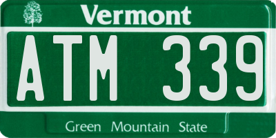 VT license plate ATM339