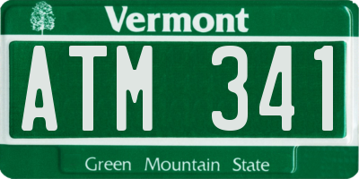 VT license plate ATM341