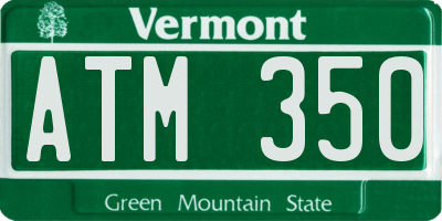 VT license plate ATM350