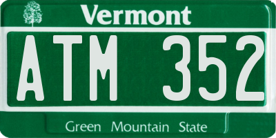 VT license plate ATM352