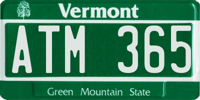 VT license plate ATM365