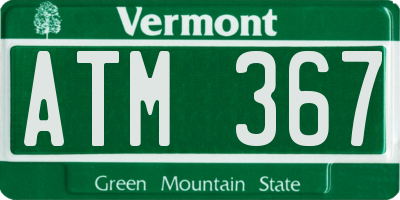 VT license plate ATM367