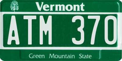 VT license plate ATM370