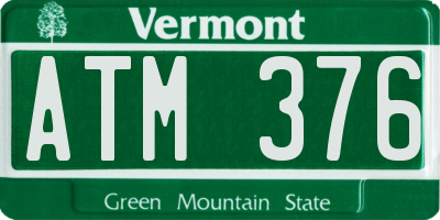 VT license plate ATM376