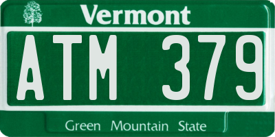 VT license plate ATM379