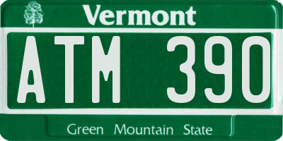 VT license plate ATM390