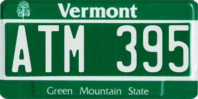 VT license plate ATM395