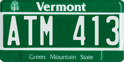 VT license plate ATM413