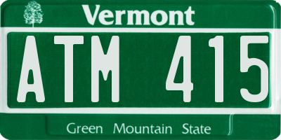 VT license plate ATM415