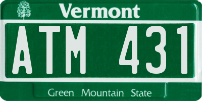VT license plate ATM431