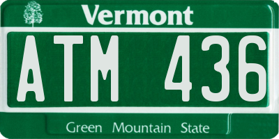 VT license plate ATM436