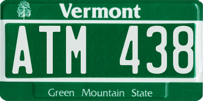 VT license plate ATM438