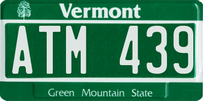 VT license plate ATM439