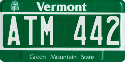 VT license plate ATM442