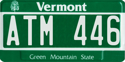 VT license plate ATM446