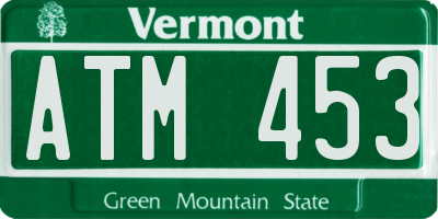 VT license plate ATM453