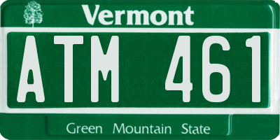 VT license plate ATM461