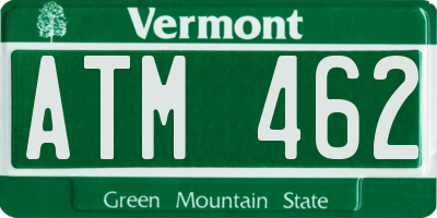 VT license plate ATM462