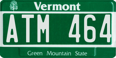 VT license plate ATM464