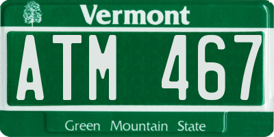 VT license plate ATM467