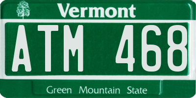 VT license plate ATM468