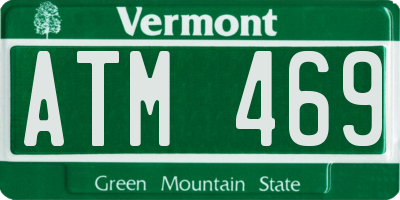 VT license plate ATM469
