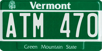 VT license plate ATM470