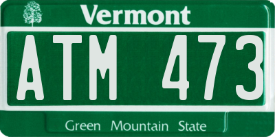 VT license plate ATM473