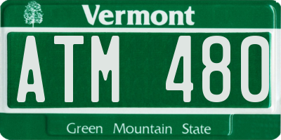 VT license plate ATM480