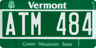 VT license plate ATM484