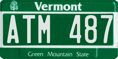 VT license plate ATM487