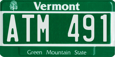 VT license plate ATM491