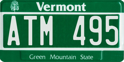 VT license plate ATM495