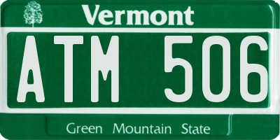 VT license plate ATM506